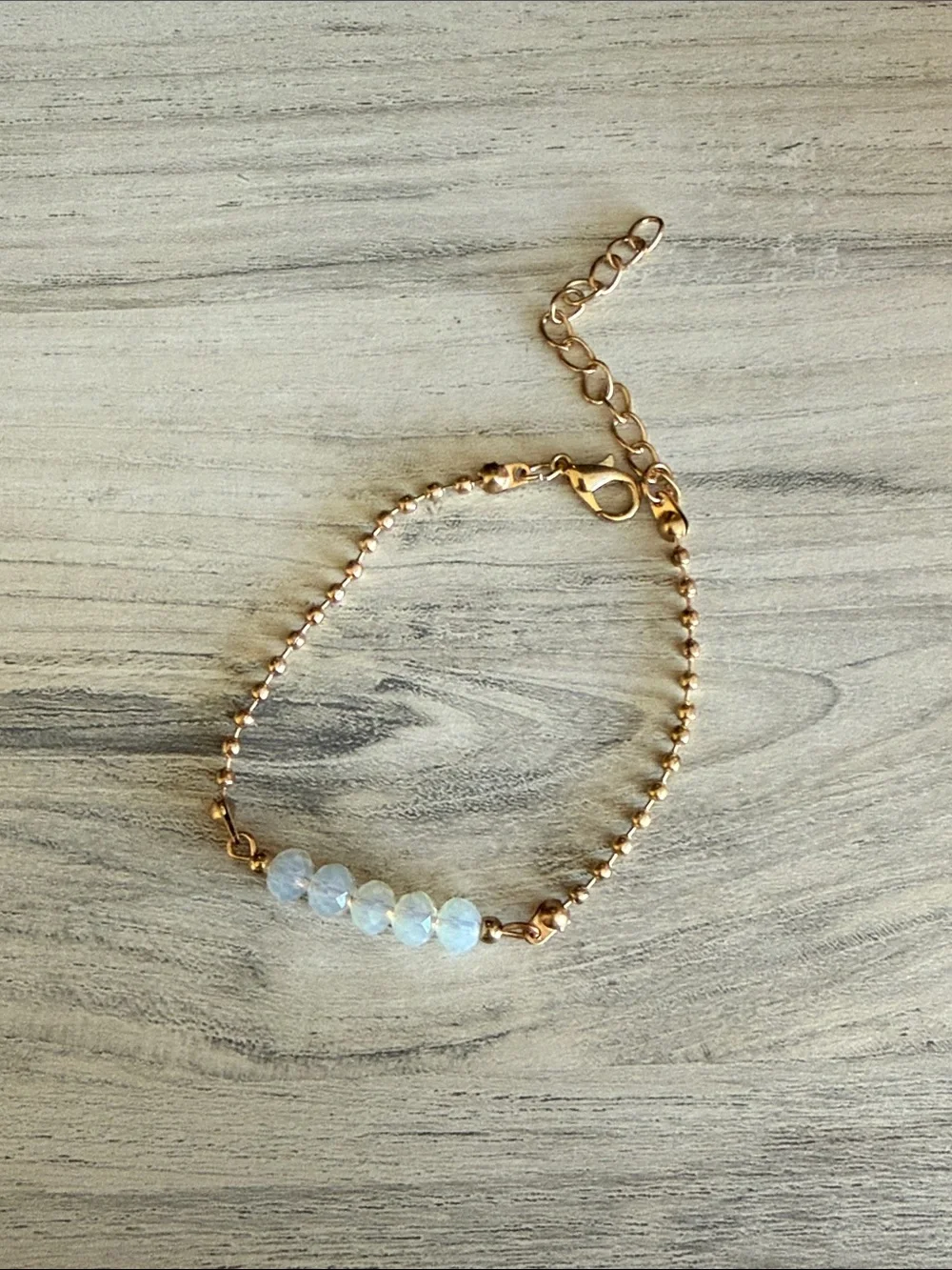 Beaded Bracelet with Opalescent Beads
